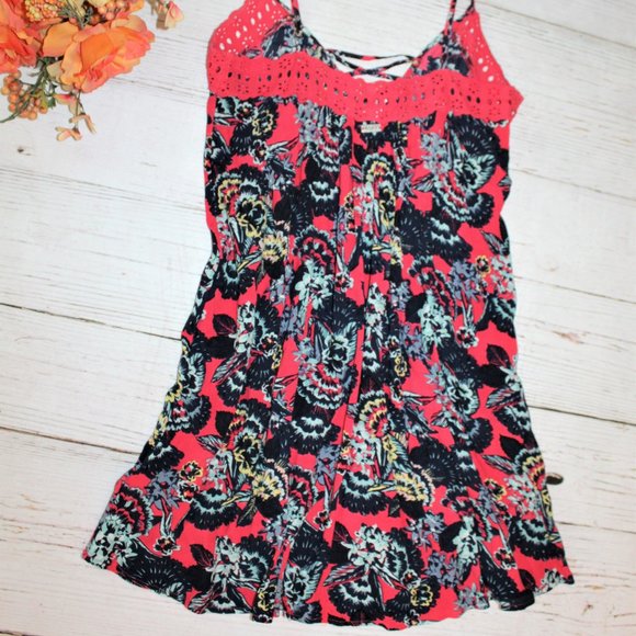 Roxy Eyelet Floral Strappy Dress - Picture 3 of 11